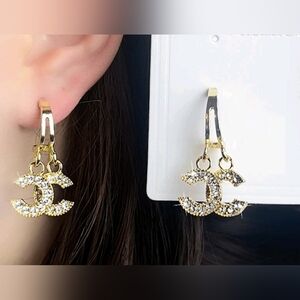 Chanel Style Logo Earrings